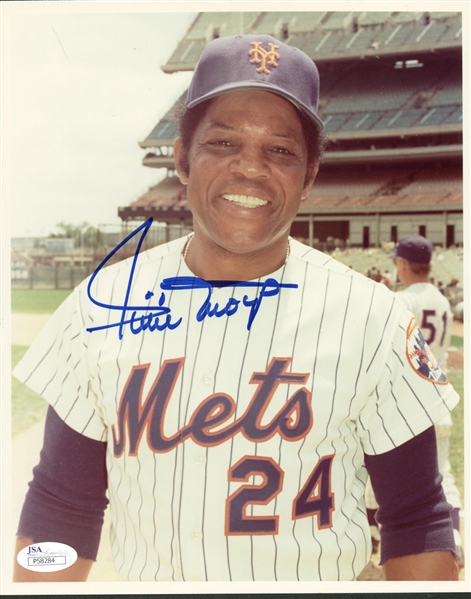 Willie Mays Signed 8" x 10" Color Photograph (JSA)