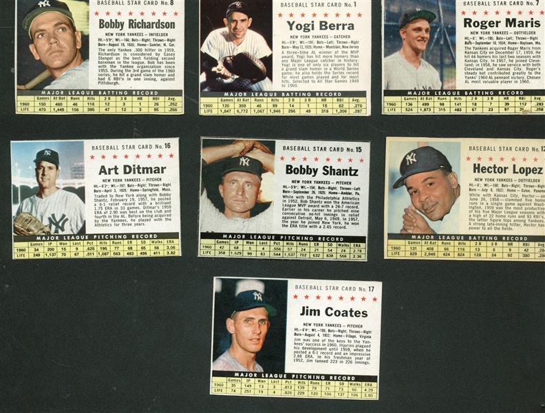 1960 NY Yankees Baseball Card Lot w/ Maris & Berra!