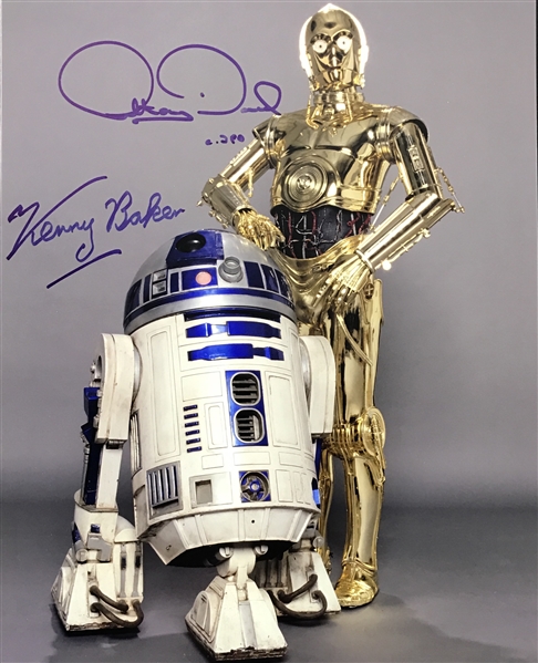 Star Wars: Anthony Daniels & Kenny Baker Dual Signed 8" x 10" Color Photo (TPA Guaranteed)