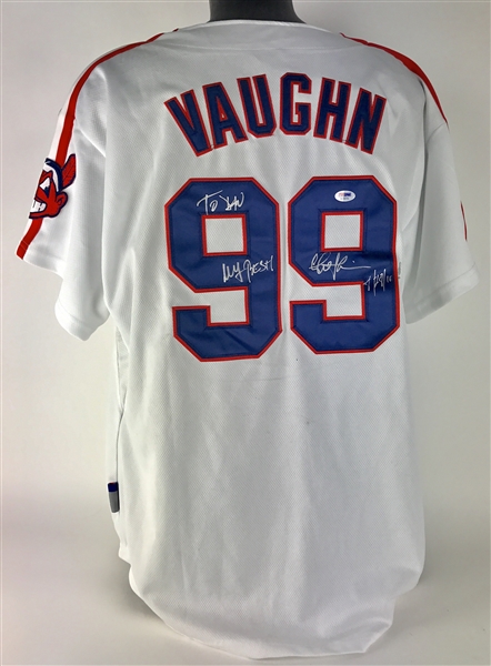 Charlie Sheen Signed "Ricky Vaughn" Cleveland Indians Jersey (PSA/DNA)