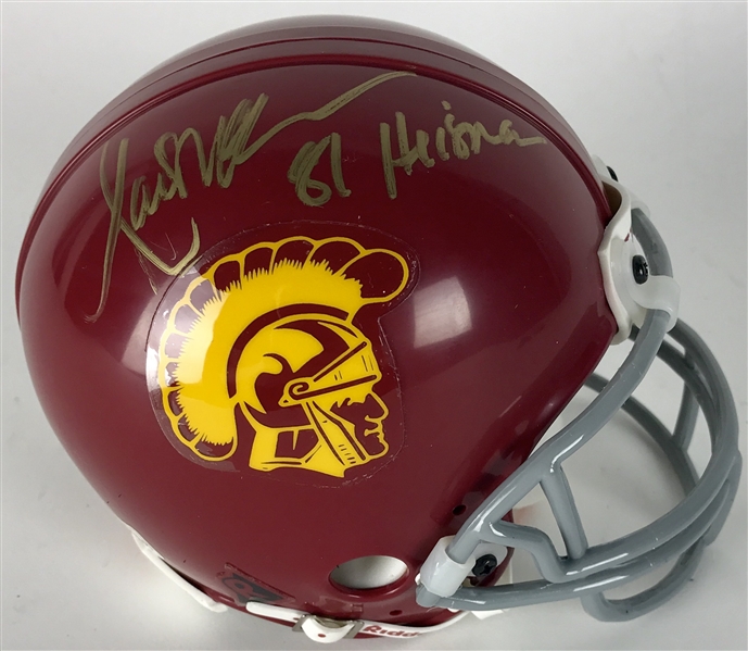 Marcus Allen Signed USC Trojans Mini Helmet with "81 Heisman" Inscription (PSA/DNA)