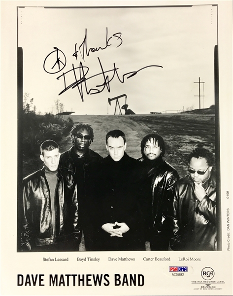 Dave Matthews Early Signed 8" x 10" RCA Records Publicity Photo (PSA/DNA)