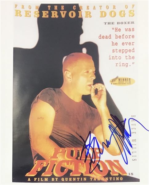 Bruce Willis In-Person Signed 8" x 10" Color Photo from "Pulp Fiction" (PSA/DNA)
