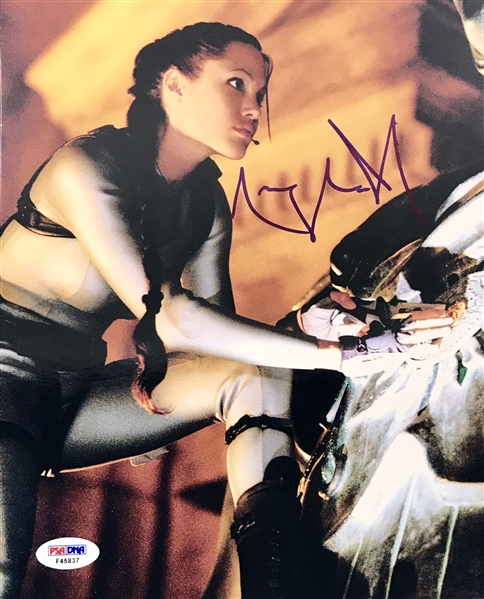 Angelina Jolie In-Person Signed 8" x 10" Color Photo from "Tomb Raider" (PSA/DNA)