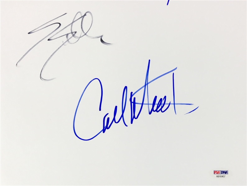 Rocky: Sylvester Stallone & Carl Weathers Signed 8" x 10" White Glossy Sheet (PSA/DNA)