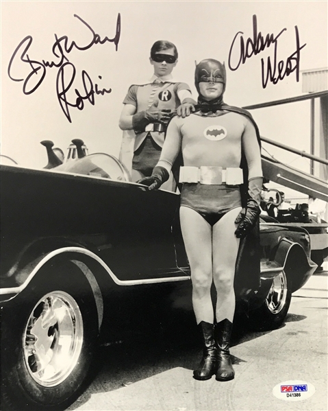 Batman: Adam West & Burt Ward Dual Signed 8" x 10" B&W Photo (PSA/DNA)