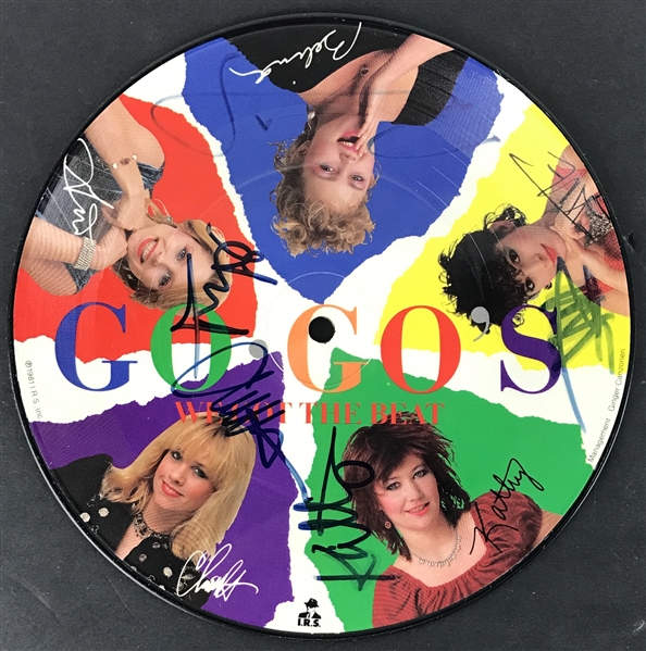 The Go-Gos Group Signed 7-Inch Picture Vinyl Record (5 Signatures)(PSA/DNA)