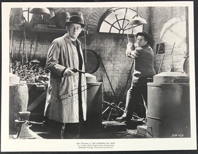 Sir Alec Guinness Signed 8" x 10" B&W Publicity Photo for "The Lavendar Hill Mob" (TPA Guaranteed)