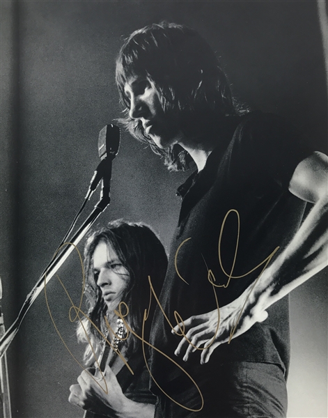 Pink Floyd: Roger Waters Signed 11" x 14" B&W Photo w/David Gilmour (TPA Guaranteed)