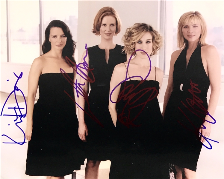 Sex and the City Cast Signed 8" x 10" Color Photo w/Parker, Nixon, Davis & Cattrall (TPA Guaranteed)