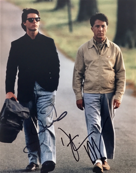 Rain Man: Tom Cruise & Dustin Hoffman Dual Signed 11" x 14" Color Photo (TPA Guaranteed)