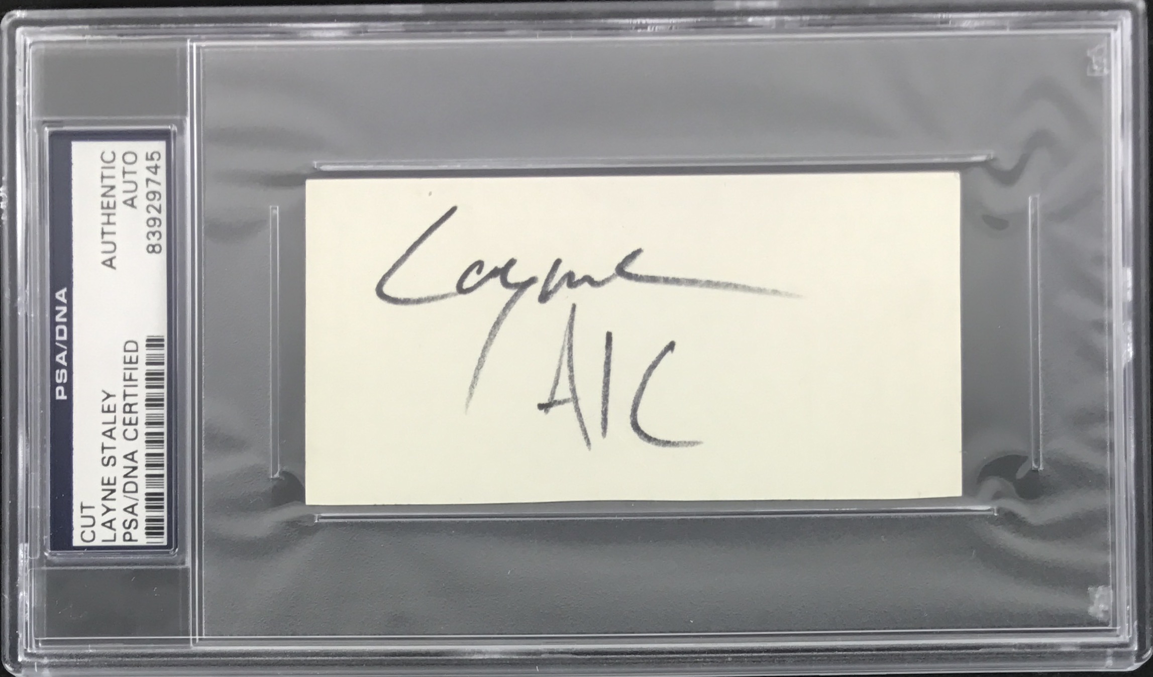 Lot Detail - Alice In Chains: Layne Staley Rare Autograph Segment With ...