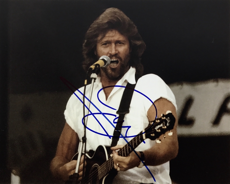 The Bee Gees: Barry Gibb Signed 8" x 10" Color Photo (TPA Guaranteed)
