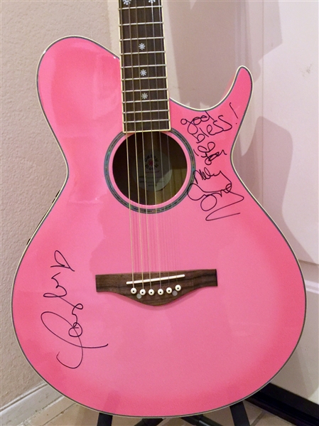Taylor Swift & Miley Cyrus Dual Signed Daisy Rock Acoustic Guitar with Amazing Photo Proof! (Beckett/BAS Guaranteed)