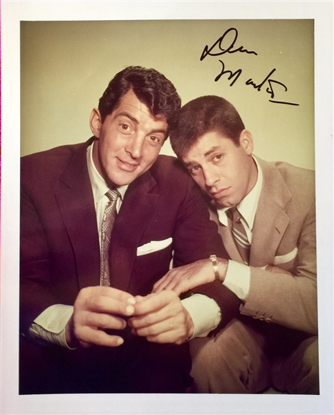 Dean Martin Signed 8" x 10" Color Photo with Jerry Lewis (TPA Guaranteed)