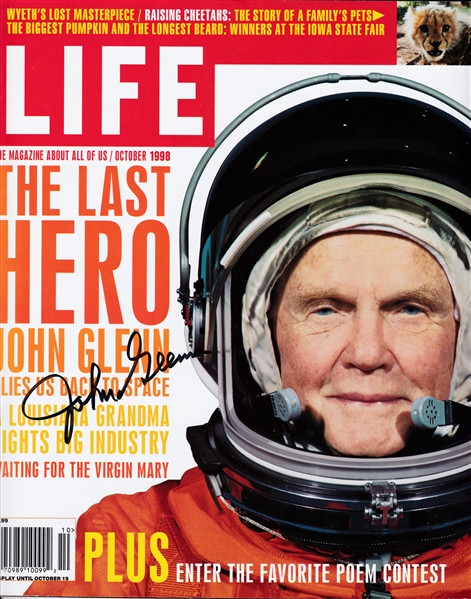 Senator John Glenn Signed October 1998 Life Magazine (TPA Guaranteed)