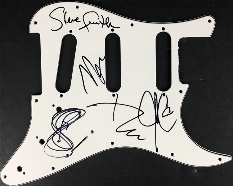 Journey Group Signed Stratocaster Pick Guard (Current Lineup)(TPA Guaranteed)