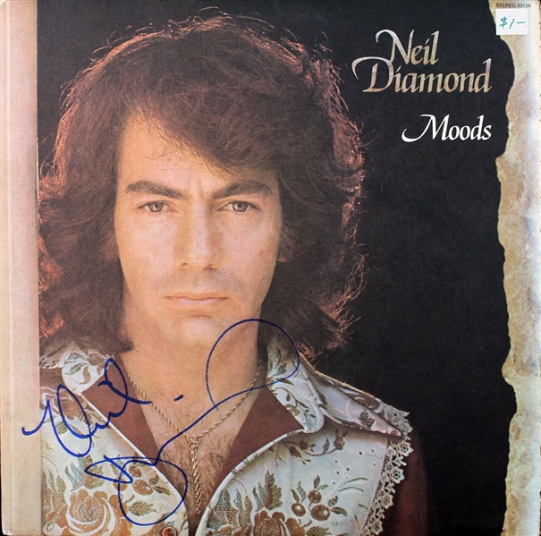 Neil Diamond Signed "Moods" Record Album with BOLD Autograph (JSA)