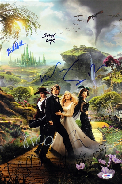 "Oz the Great & Powerful" Cast Signed 12" x 18" Photograph w/ Mila Kunis, James Franco, & 6 Others (PSA/DNA)