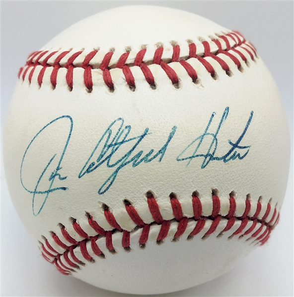 Jim "Catfish" Hunter Signed OAL Baseball (PSA/DNA)