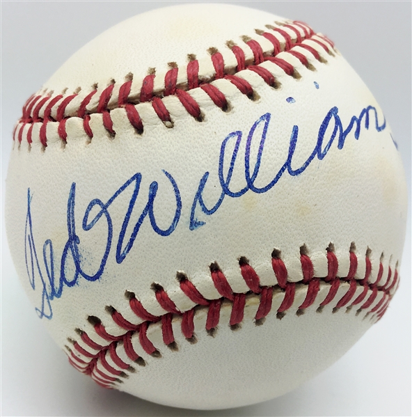Ted Williams Signed OAL Baseball w/ LARGE Autograph (JSA)