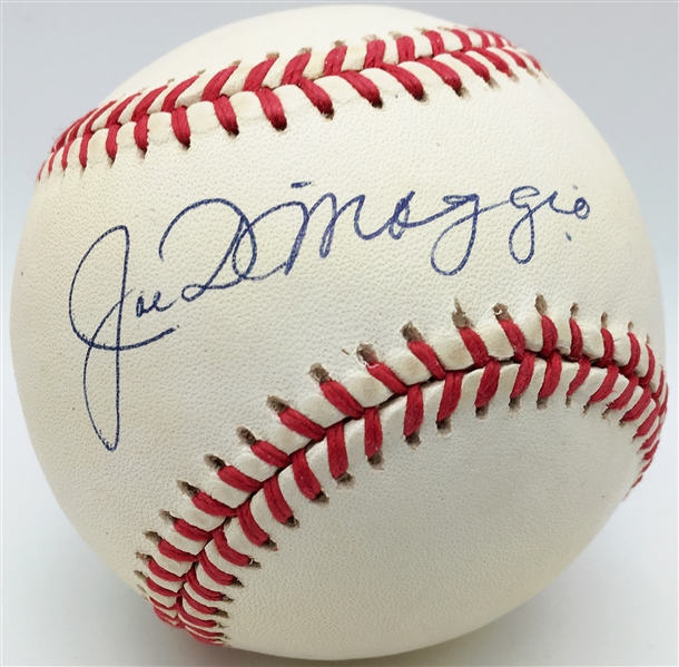 Joe DiMaggio Boldly Signed OAL Baseball (JSA)