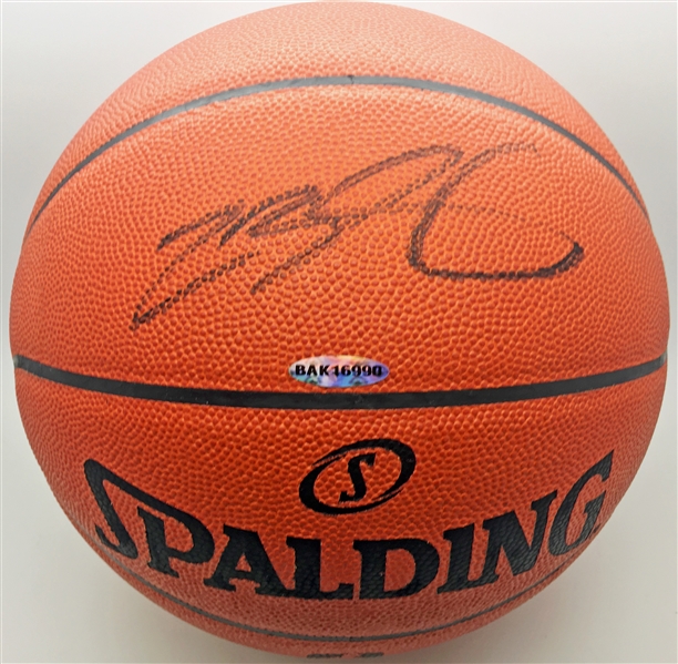 LeBron James Signed Official Leather NBA Basketball (Upper Deck)