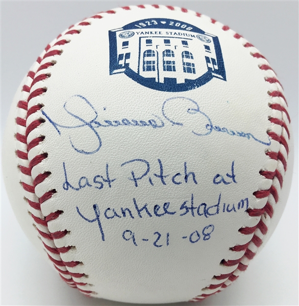 Mariano Rivera Signed & Inscribed Last Pitch OML Baseball (Steiner Sports)