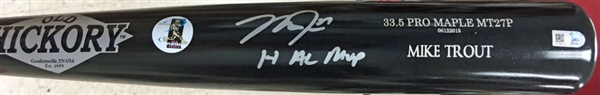 Mike Trout Signed 2014 MVP Personal Model Maple MT27 Baseball Bat (MLB)