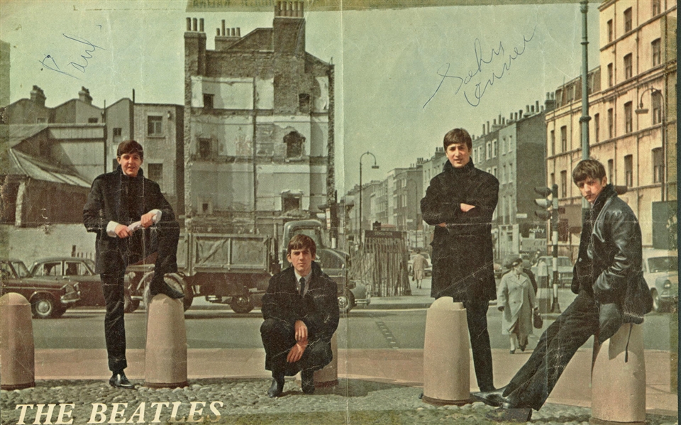 Beatles Song Writers: John Lennon & Paul McCartney Signed 11" x 16" Color Magazine Photograph (Tracks & JSA)