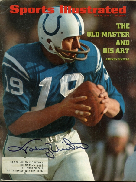 Johnny Unitas Signed Original 1972 Sports Illustrated Magazine (JSA)