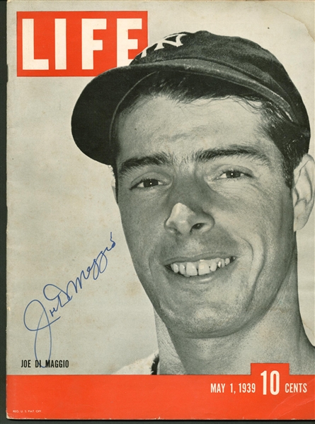 Joe DiMaggio Signed Original 1939 LIFE Magazine (PSA/DNA)