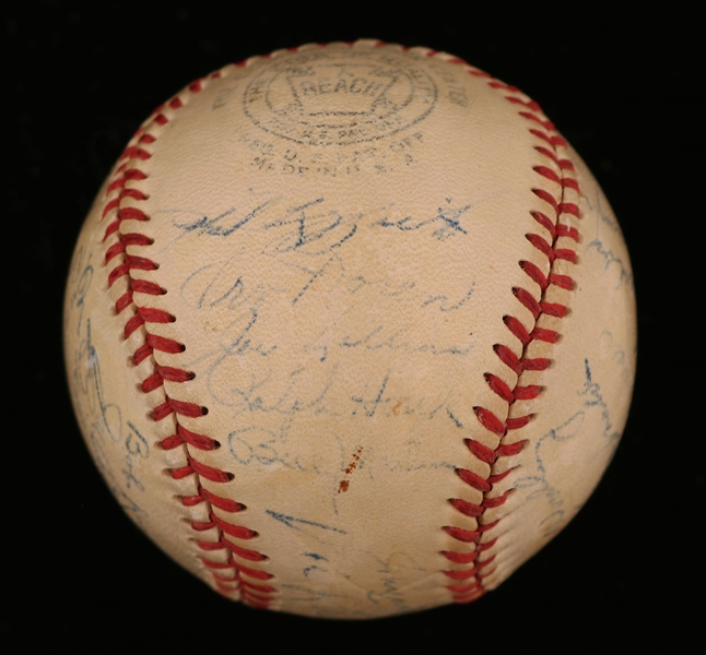 1952 New York Yankees (World Series Champs) Team Signed Baseball w/ 27 Signatures Inc. Mantle, Martin, Stengel, etc. (TPA Guaranteed)