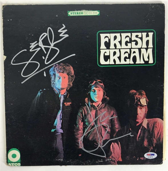 CREAM: Ginger Baker & Jack Bruce Signed "Fresh Cream" Album (PSA/DNA)