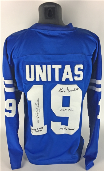 1958 NFL Champion Baltimore Colts Signed Jersey w/ Unitas, Moore & Marchetti (JSA)