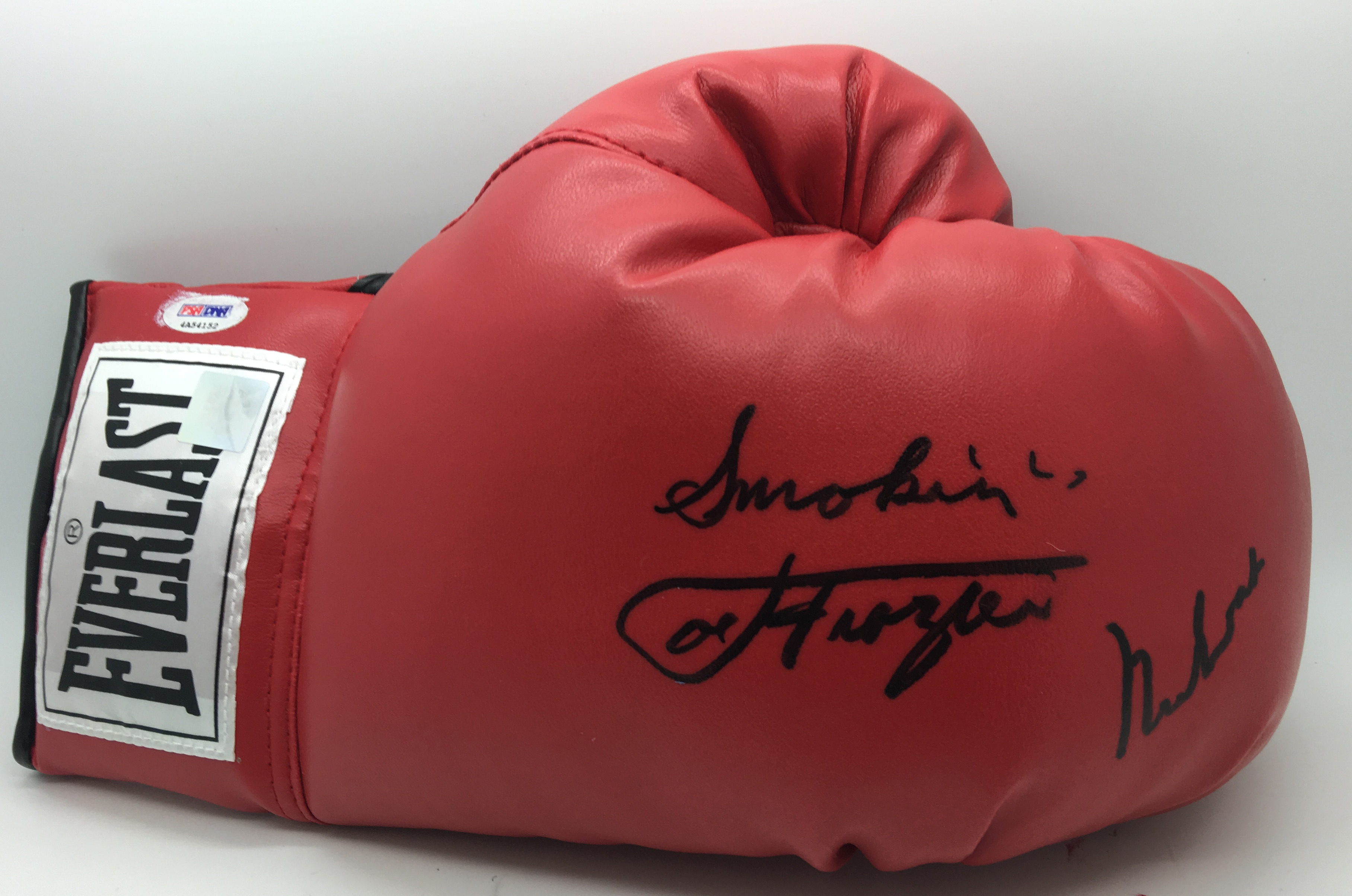 Lot Detail - Muhammad Ali & Joe Frazier Dual Signed Red Everlast Boxing ...