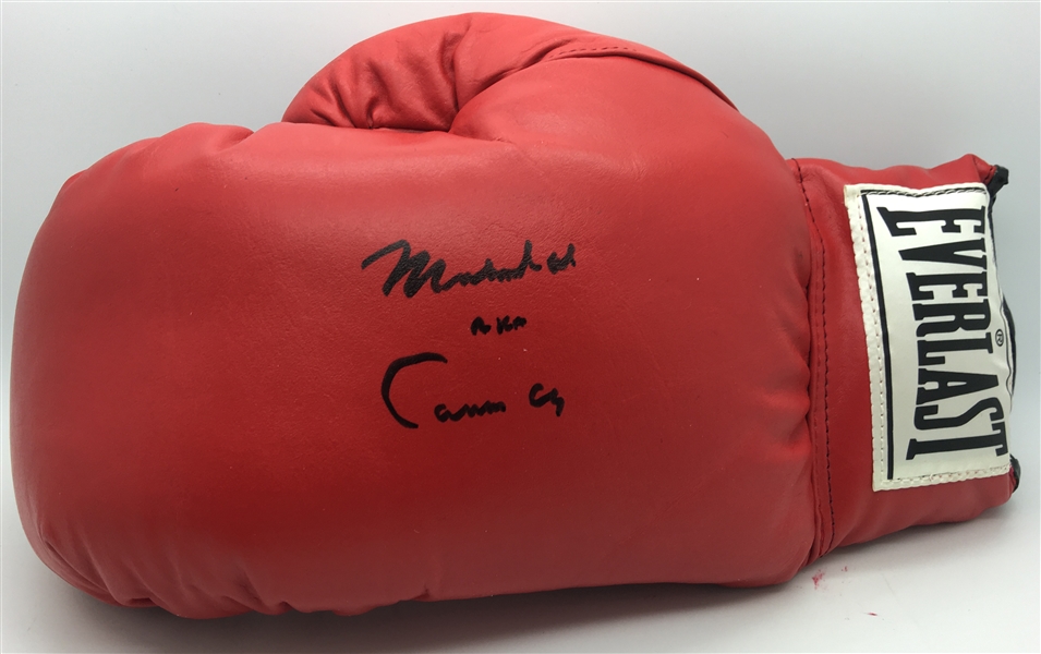 Muhammad Ali Signed Red Everlast Boxing Glove w/ Cassius Clay Inscription! (JSA ALOA)