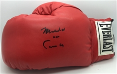 Muhammad Ali Signed Red Everlast Boxing Glove w/ Cassius Clay Inscription! (JSA ALOA)
