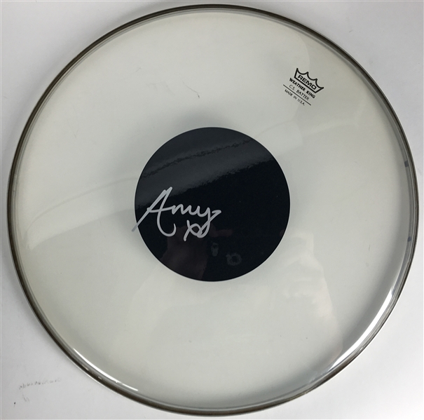 27 Club: Amy Winehouse Rare Signed 15.5" Remo Drum Head (JSA)