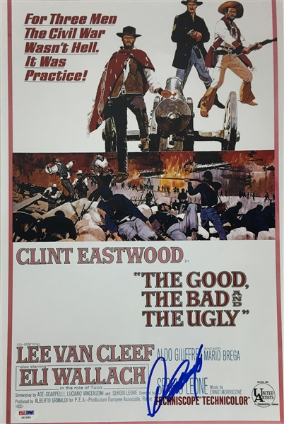 Clint Eastwood Over-Sized 12" x 18" Movie Poster (PSA/DNA)