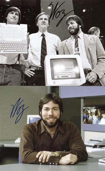 APPLE: Steve Wozniak Signed Lot of Two (2) 8" x 10" Photos (TPA Guaranteed)