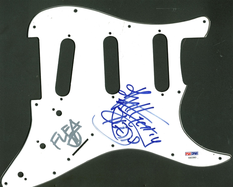 The Red Hot Chili Peppers: Flea & Anthony Kiedis Dual Signed Stratocaster Pick Guard (PSA/DNA)