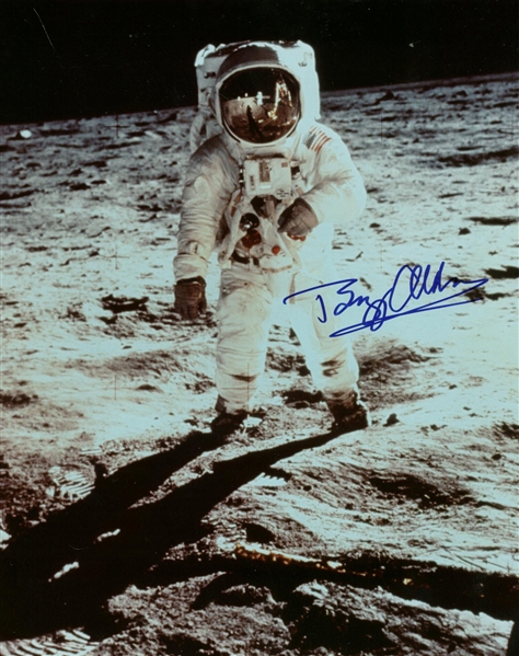 Apollo 11: Buzz Aldrin Signed 8" x 10" Moon Photograph (TPA Guaranteed)