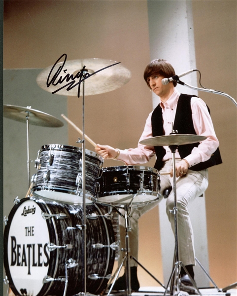 The Beatles: Ringo Starr Signed 8" x 10" Color On-Stage Photograph (TPA Guaranteed)