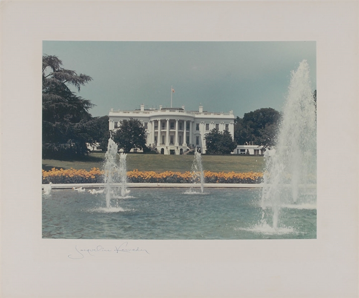 Jacqueline Kennedy Rare Signed Over-Sized 17" x 14" White House Photograph (TPA Guaranteed)