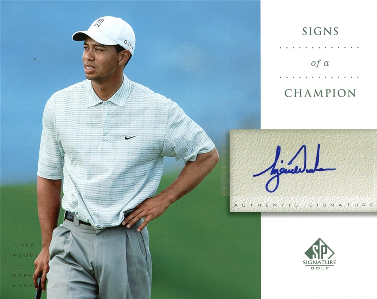Tiger Woods Signed 8" x 10" Signs Of A Champion Photo (Upper Deck)