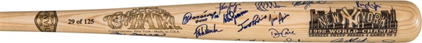 1998 NY Yankees Near-Mint Team Signed LE Baseball Bat w/ Jeter/Rivera! (PSA/DNA)