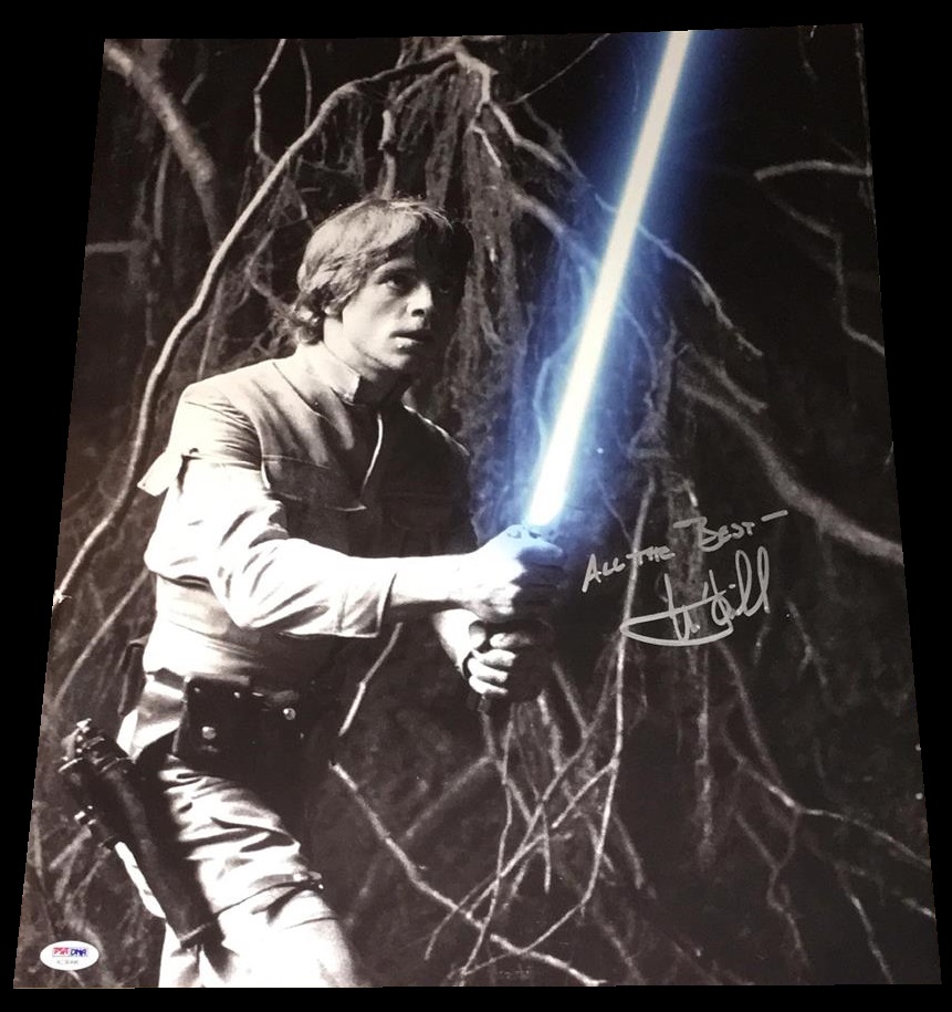 Lot Detail Star Wars Mark Hamill Signed Over Sized 16 X 20 Black