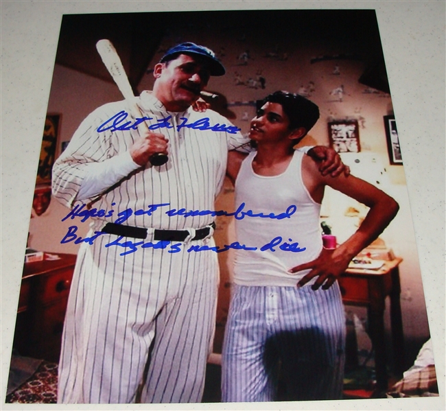 Sandlot: Art Lefleur Signed 11" x 14" Photo w/ Heroes Get Remembered, But Legends Never Die" Inscription! (TPA Guaranteed)