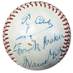 MLB Legends Signed Baseball w/ ULTRA-RARE Cobb/Baker Panel! (PSA/DNA)